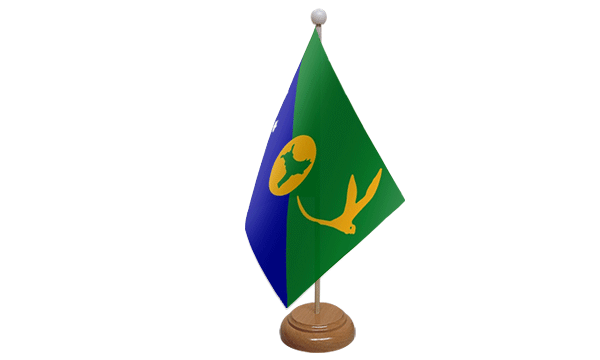 Christmas Island Small Flag with Wooden Stand